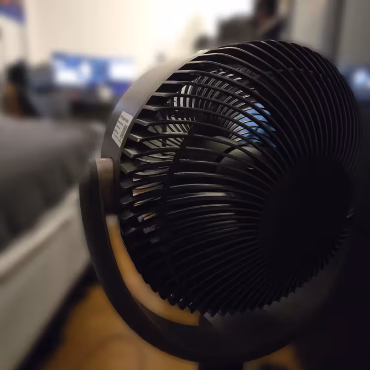 Dreo Standing Floor Fan in home office